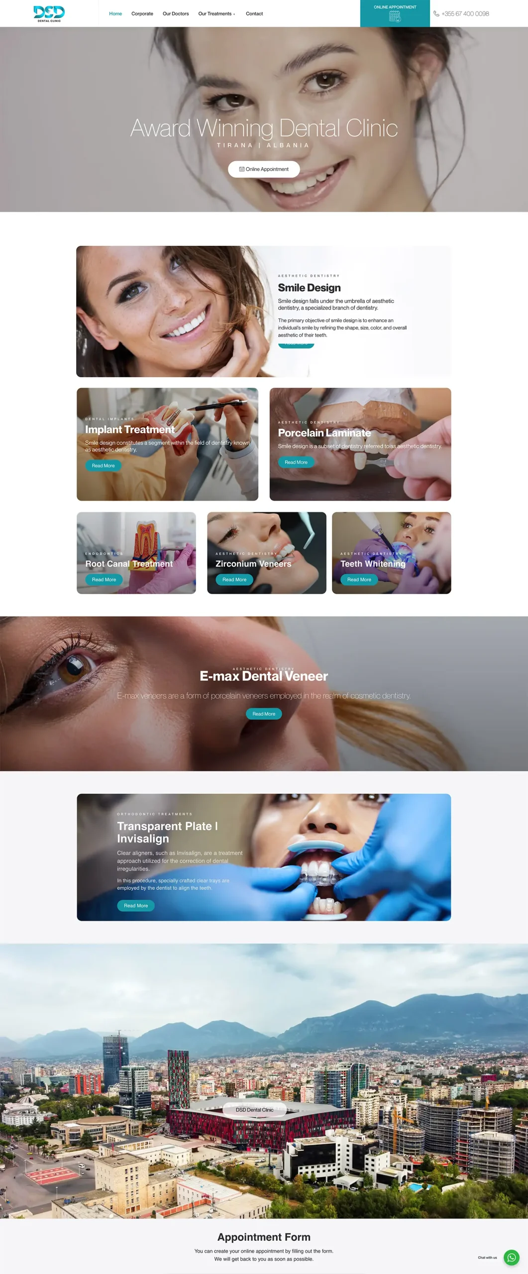 dsd dental clinic web design