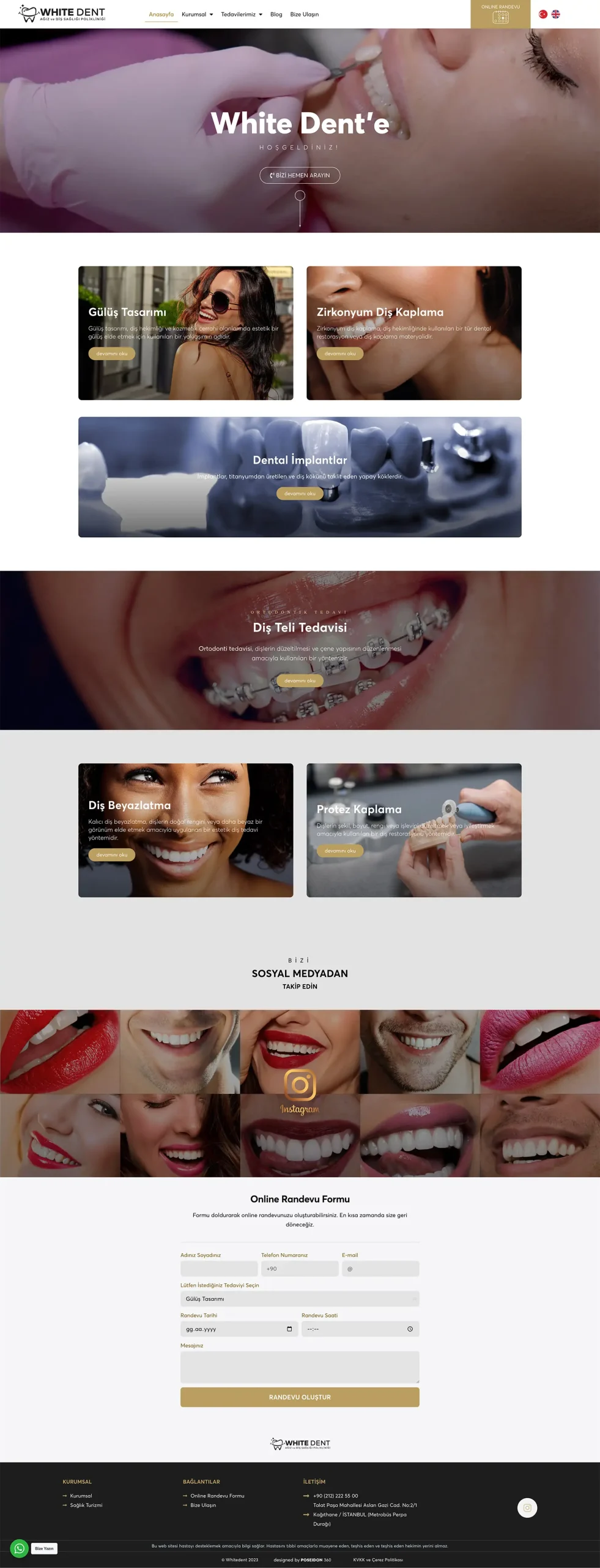 Whitedent Ağız ve Diş Sağlığı Polikliniği Web Site Tasarımı
